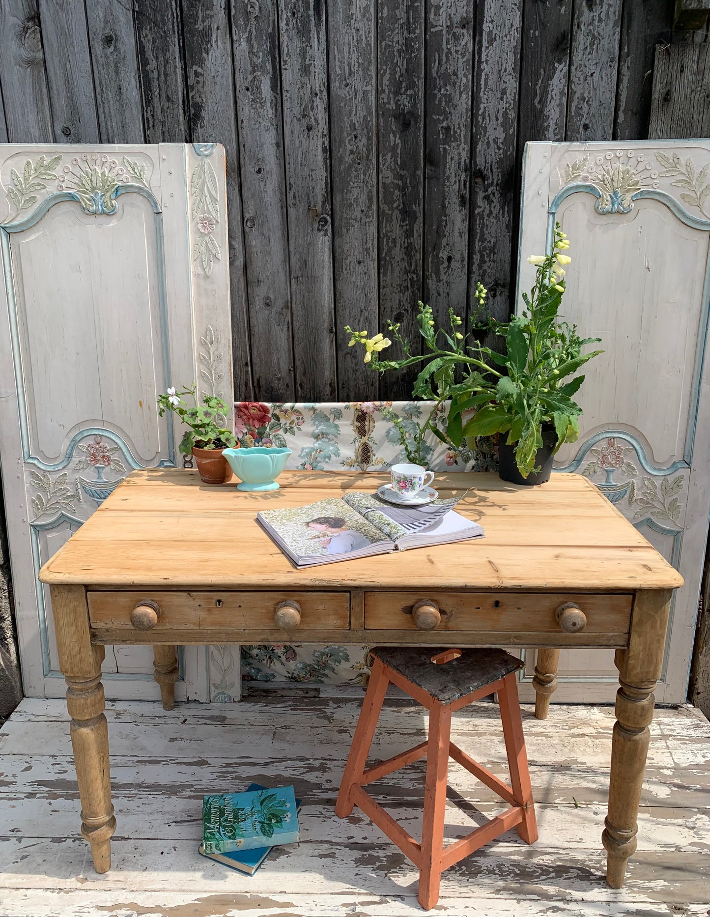 Antique Pine Console Table