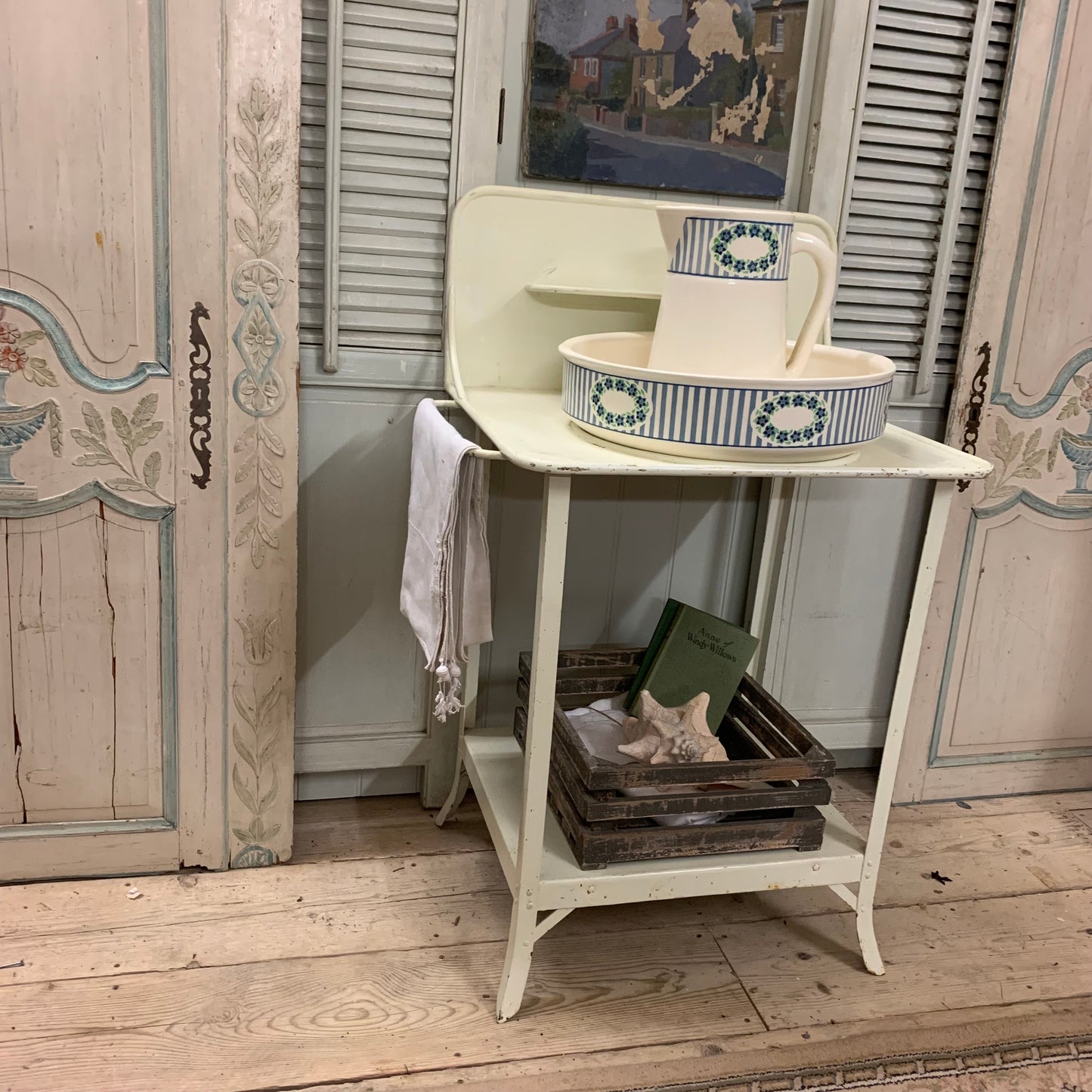 Hungarian Washstand with Jug & Basin - Dovetail Vintage Co