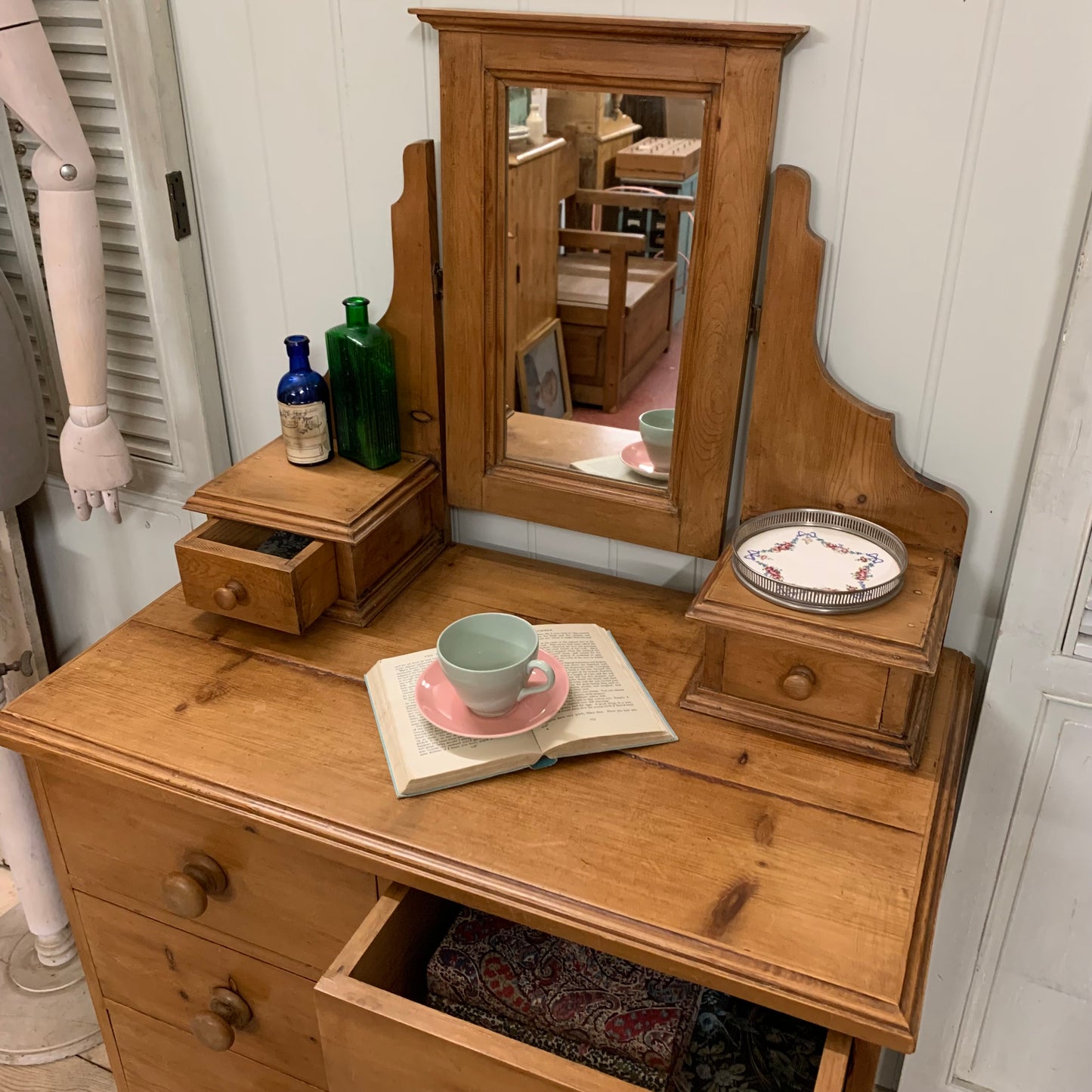 Antique Pine Dressing Table