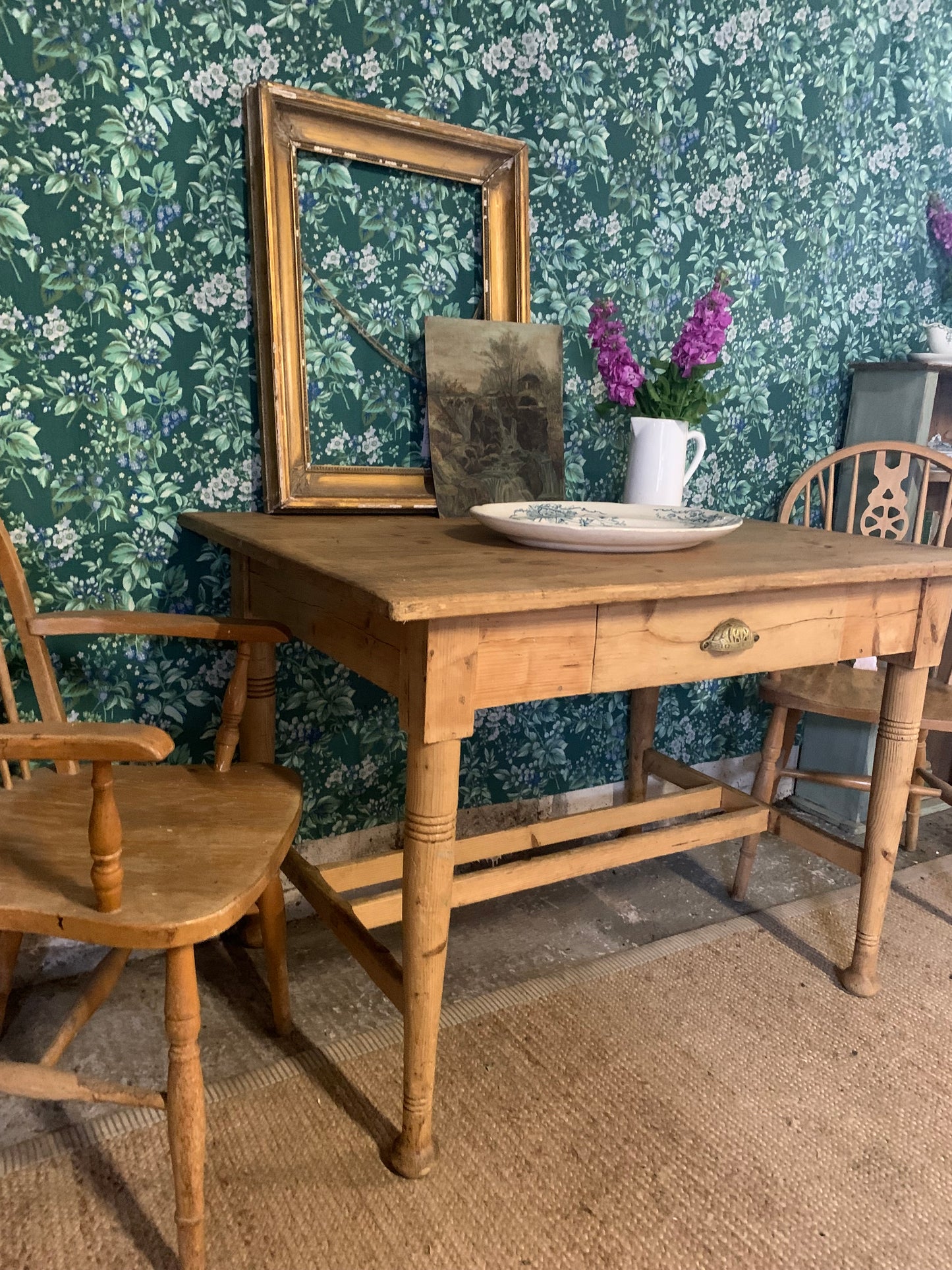 Antique Pine Desk/ Table
