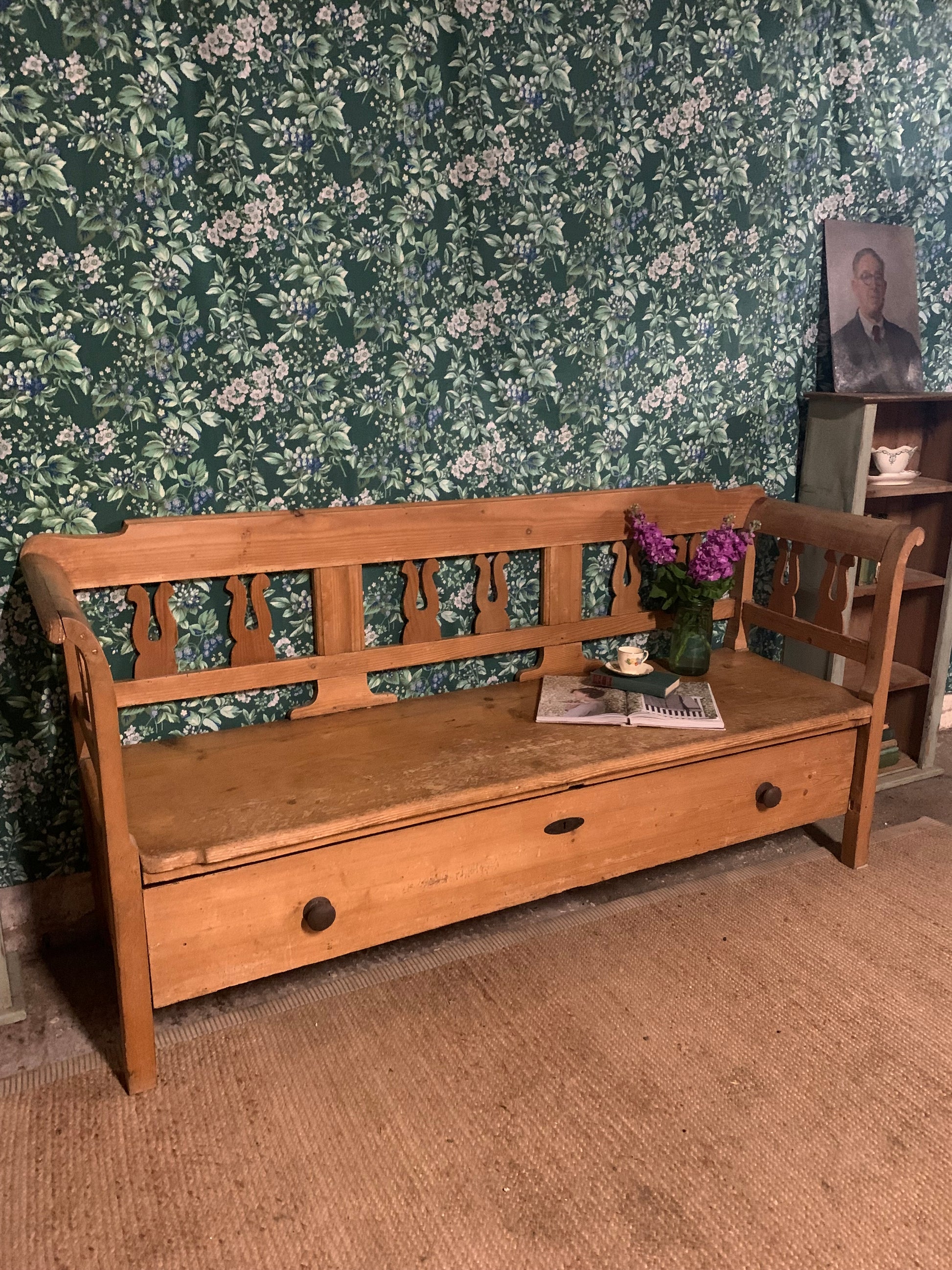 Antique Pine Pew/Bench - Dovetail Vintage Co
