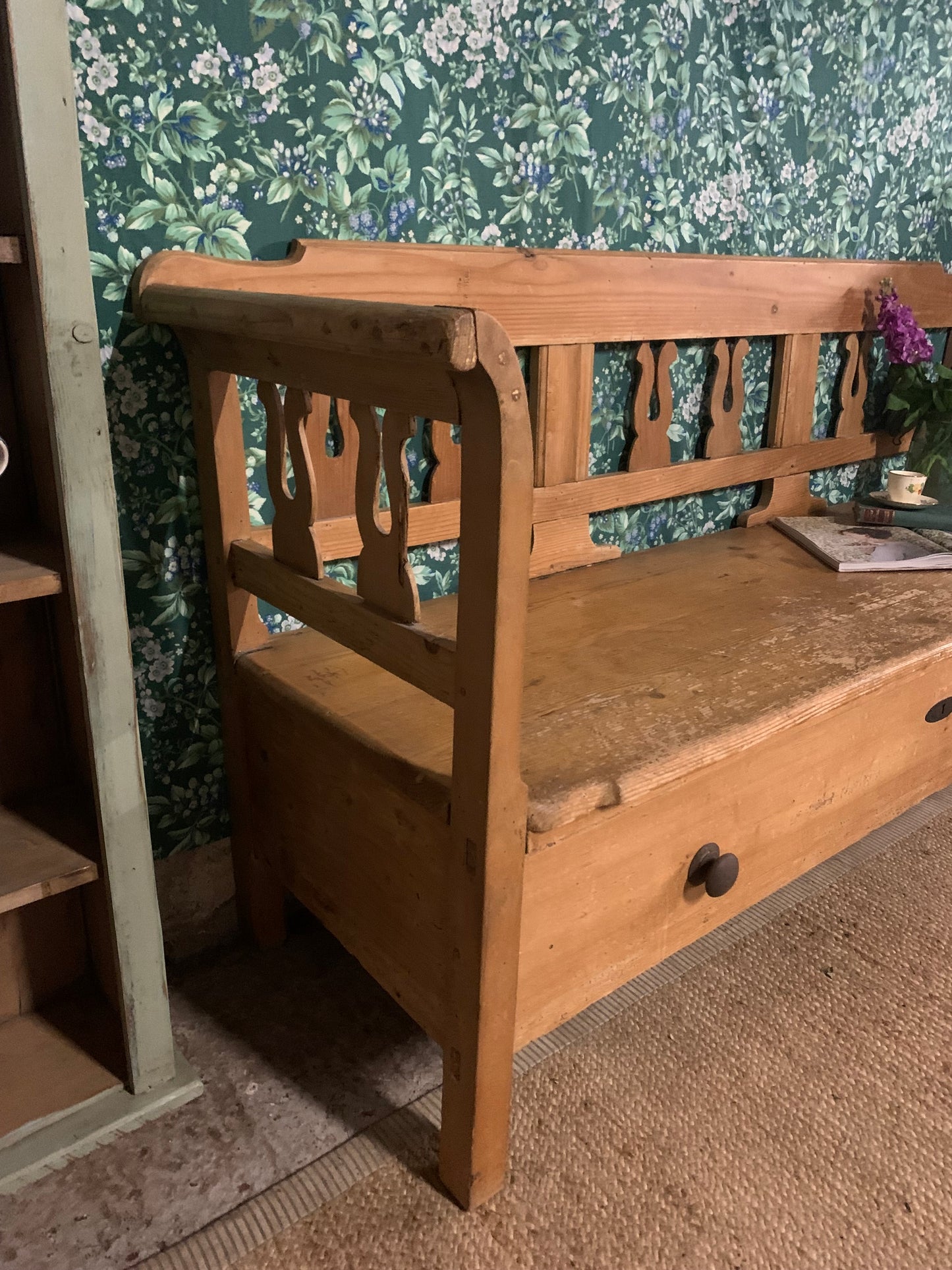 Antique Pine Pew/Bench - Dovetail Vintage Co