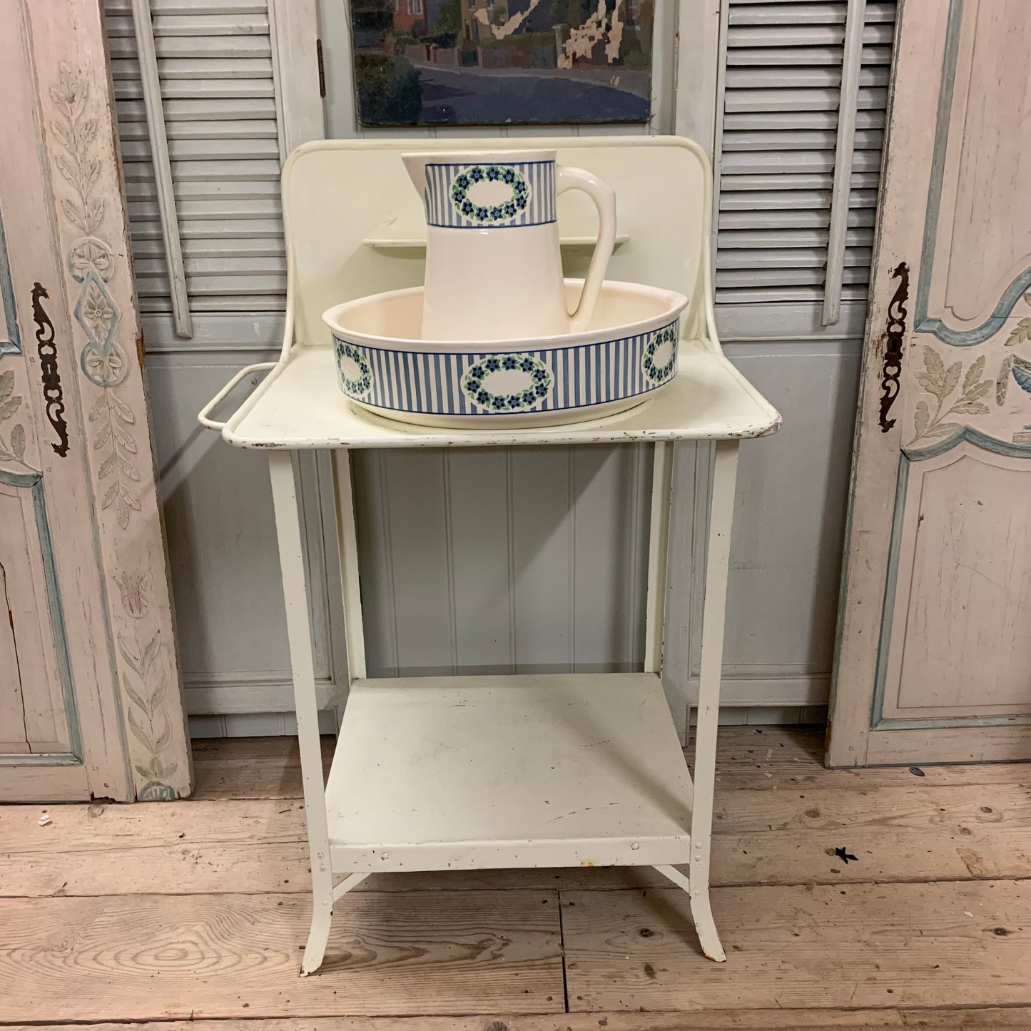 Hungarian Washstand with Jug & Basin - Dovetail Vintage Co