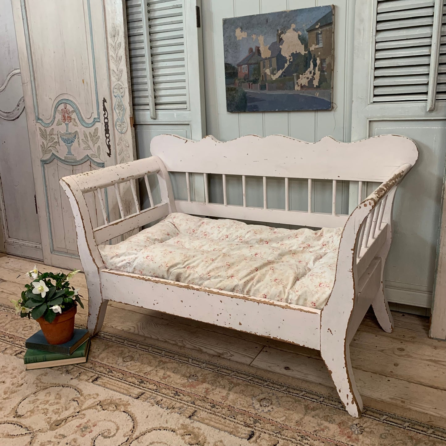 Vintage Style Low Bench/Dog Bed