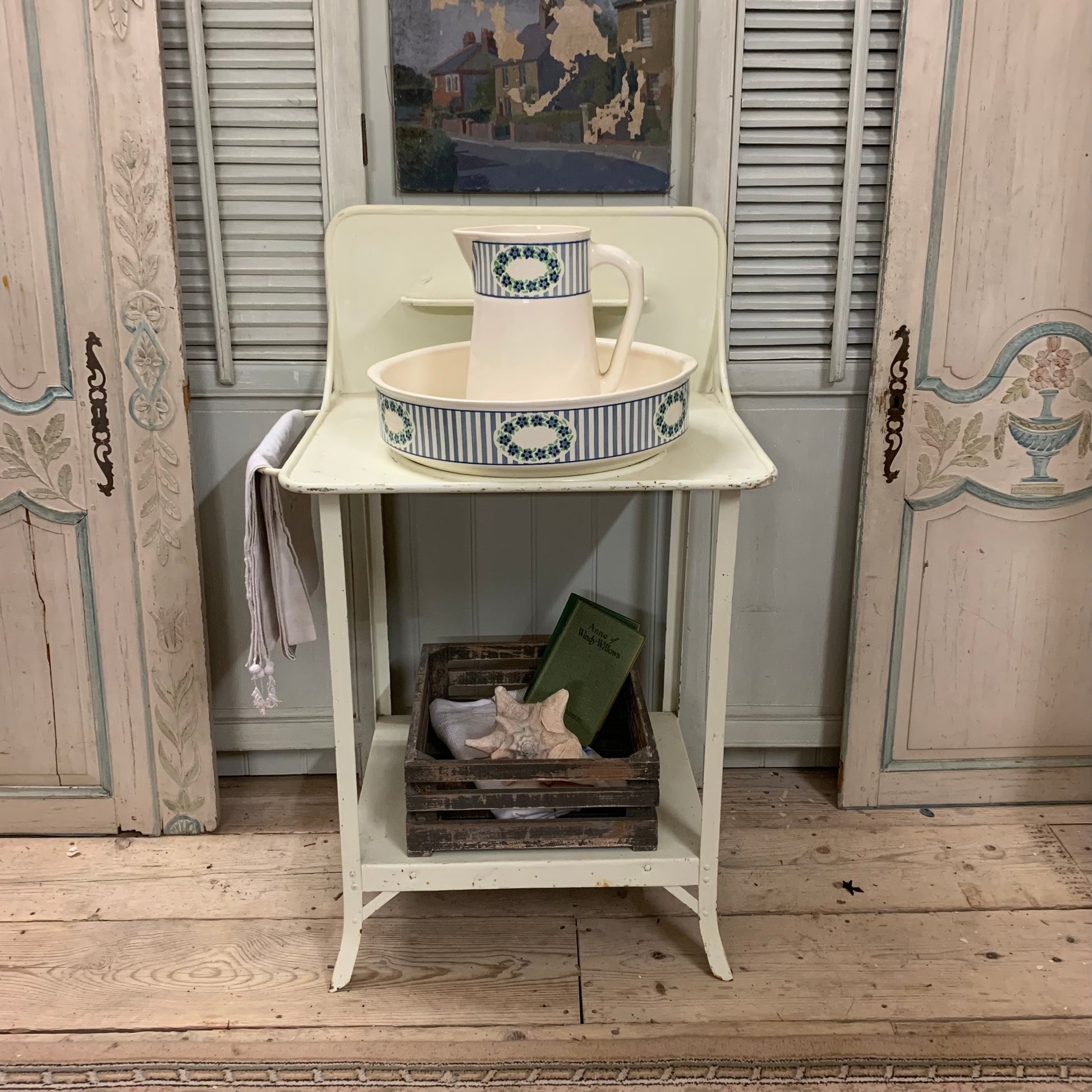 Hungarian Washstand with Jug & Basin - Dovetail Vintage Co