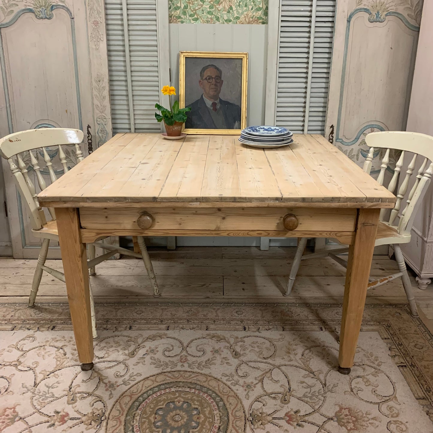 Antique Pine Square Table