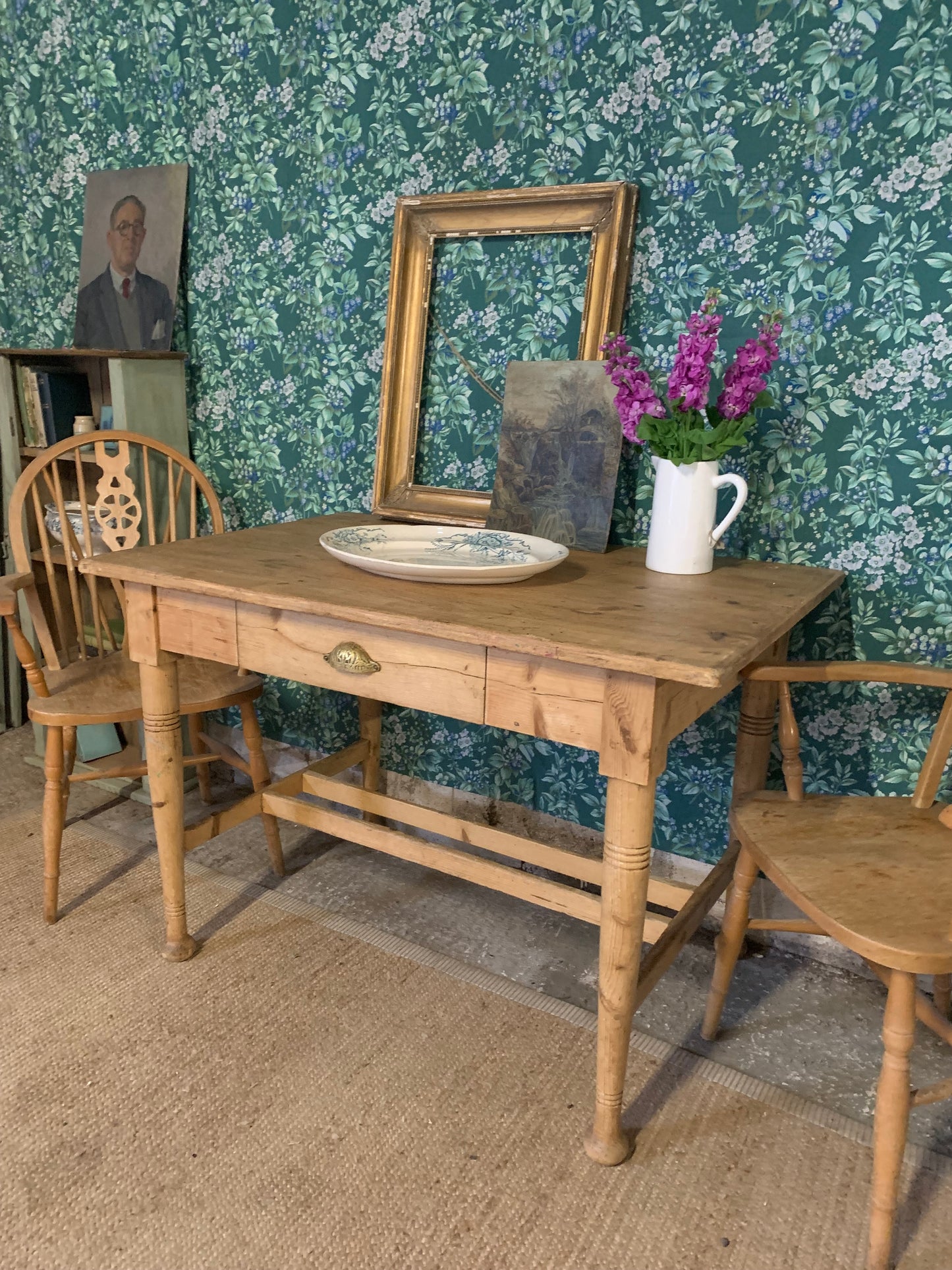 Antique Pine Desk/ Table