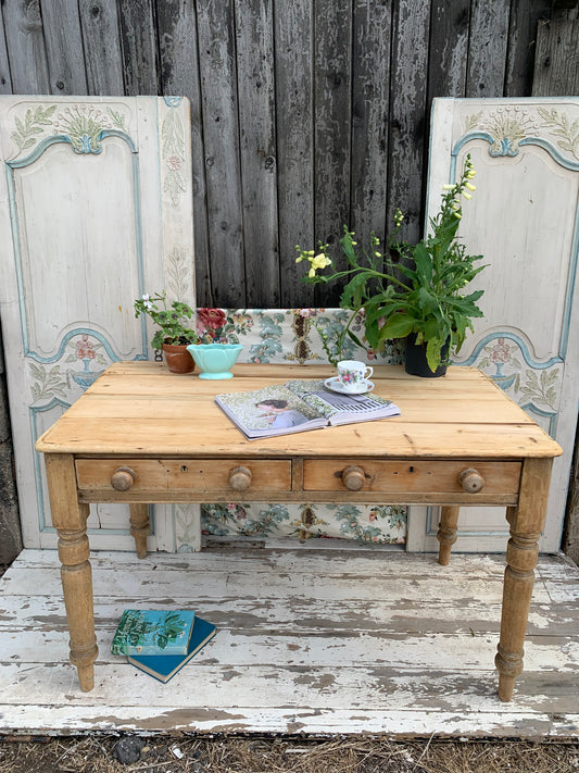 Antique Pine Console Table