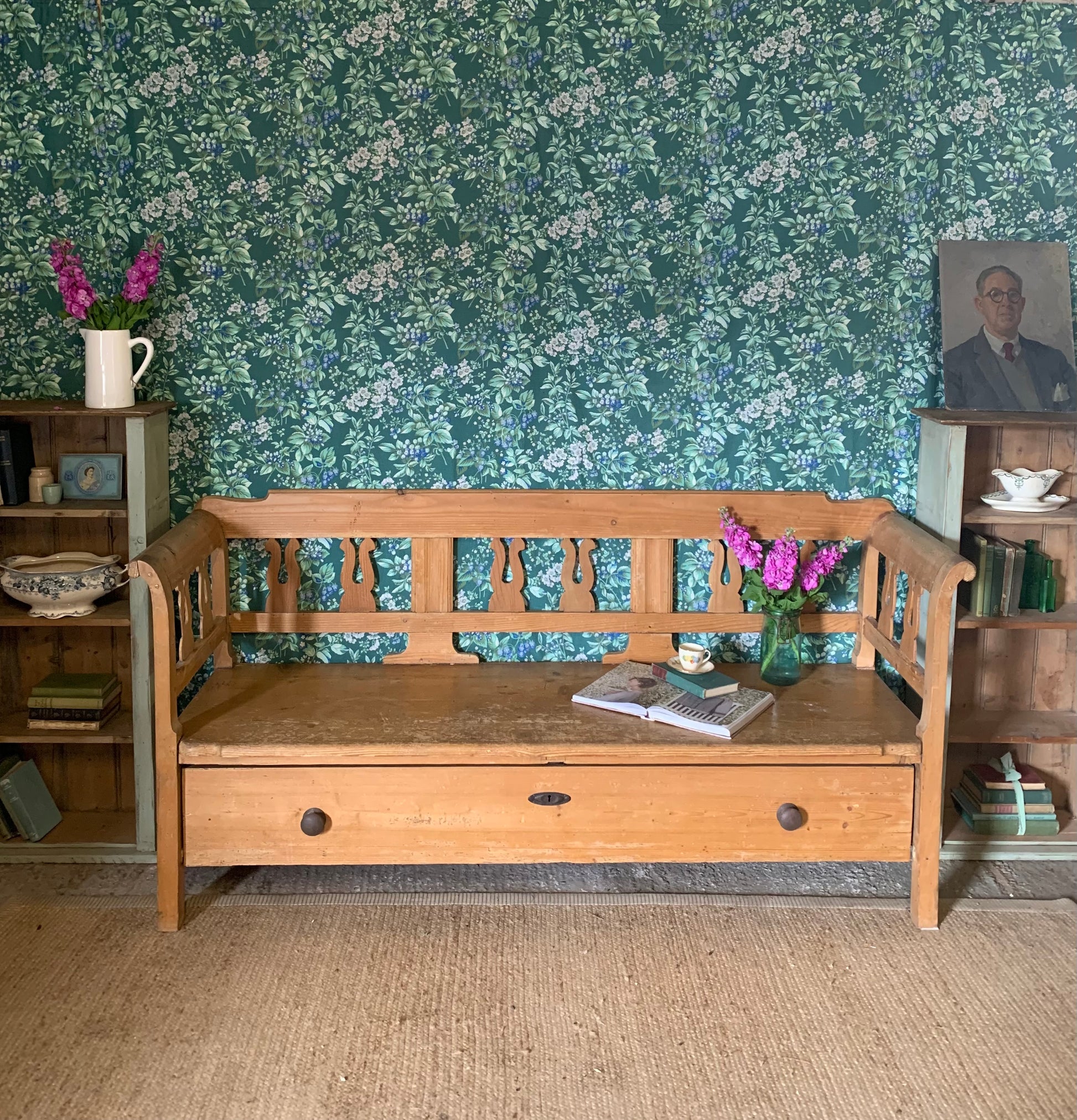 Antique Pine Pew/Bench - Dovetail Vintage Co