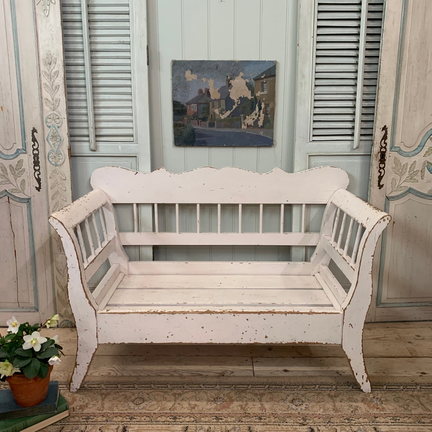 Vintage Style Low Bench/Dog Bed