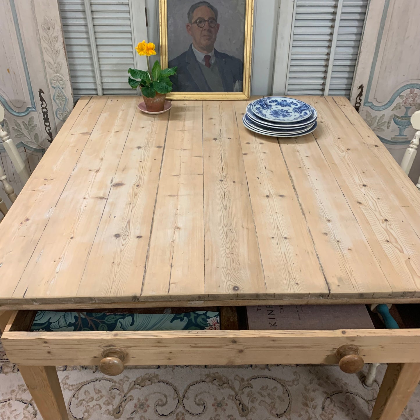 Antique Pine Square Table