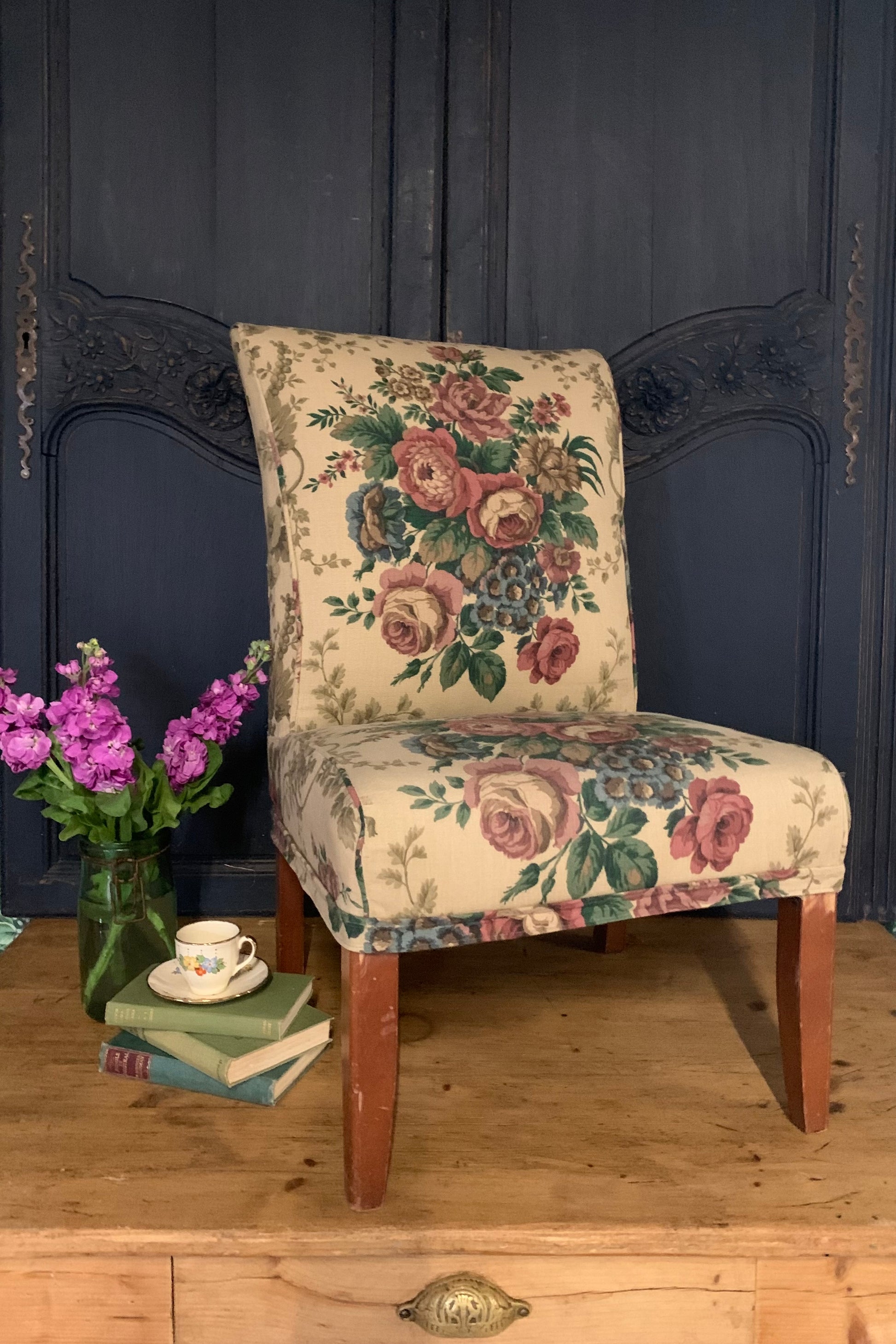 Sanderson Floral Chair - Dovetail Vintage Co