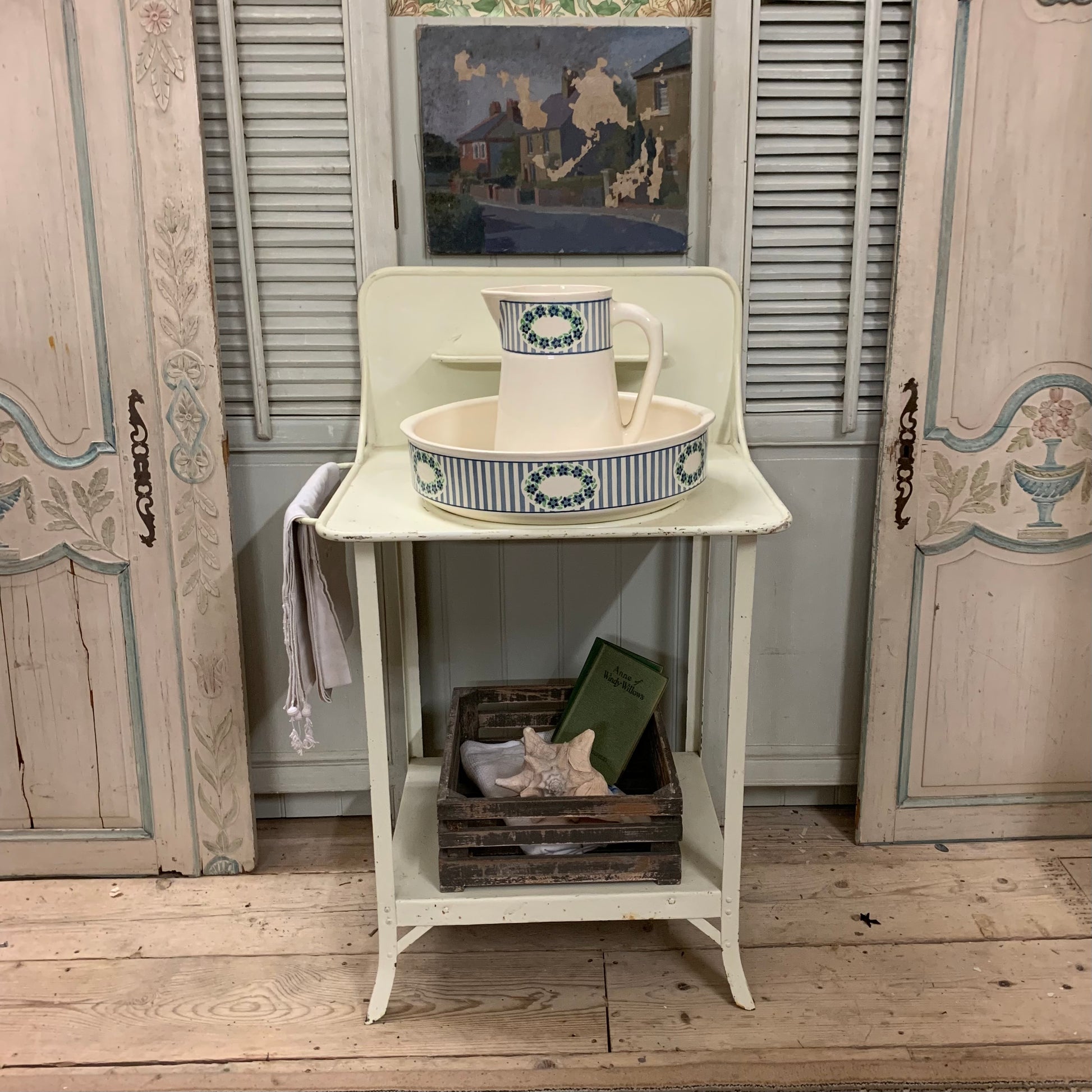 Hungarian Washstand with Jug & Basin - Dovetail Vintage Co