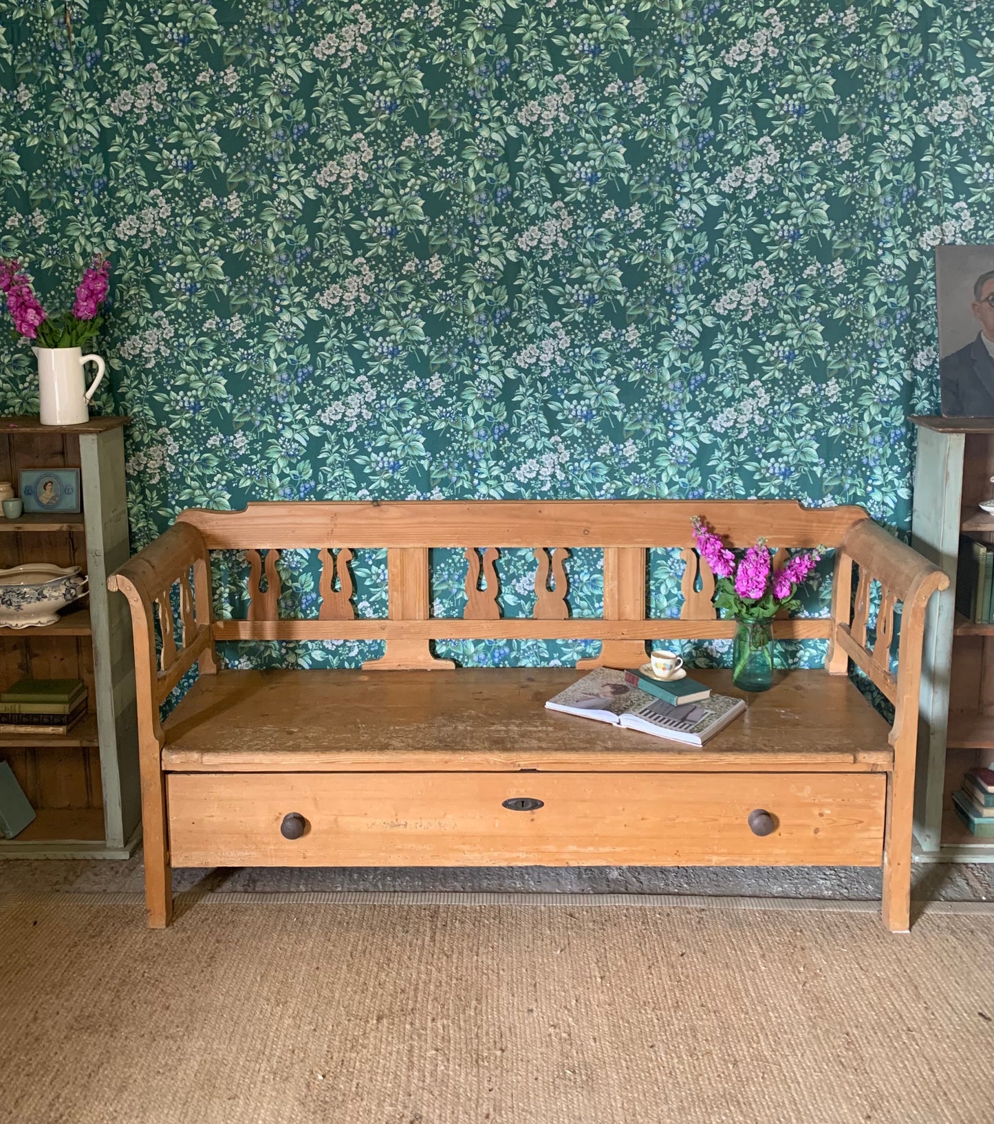 Antique Pine Pew/Bench - Dovetail Vintage Co