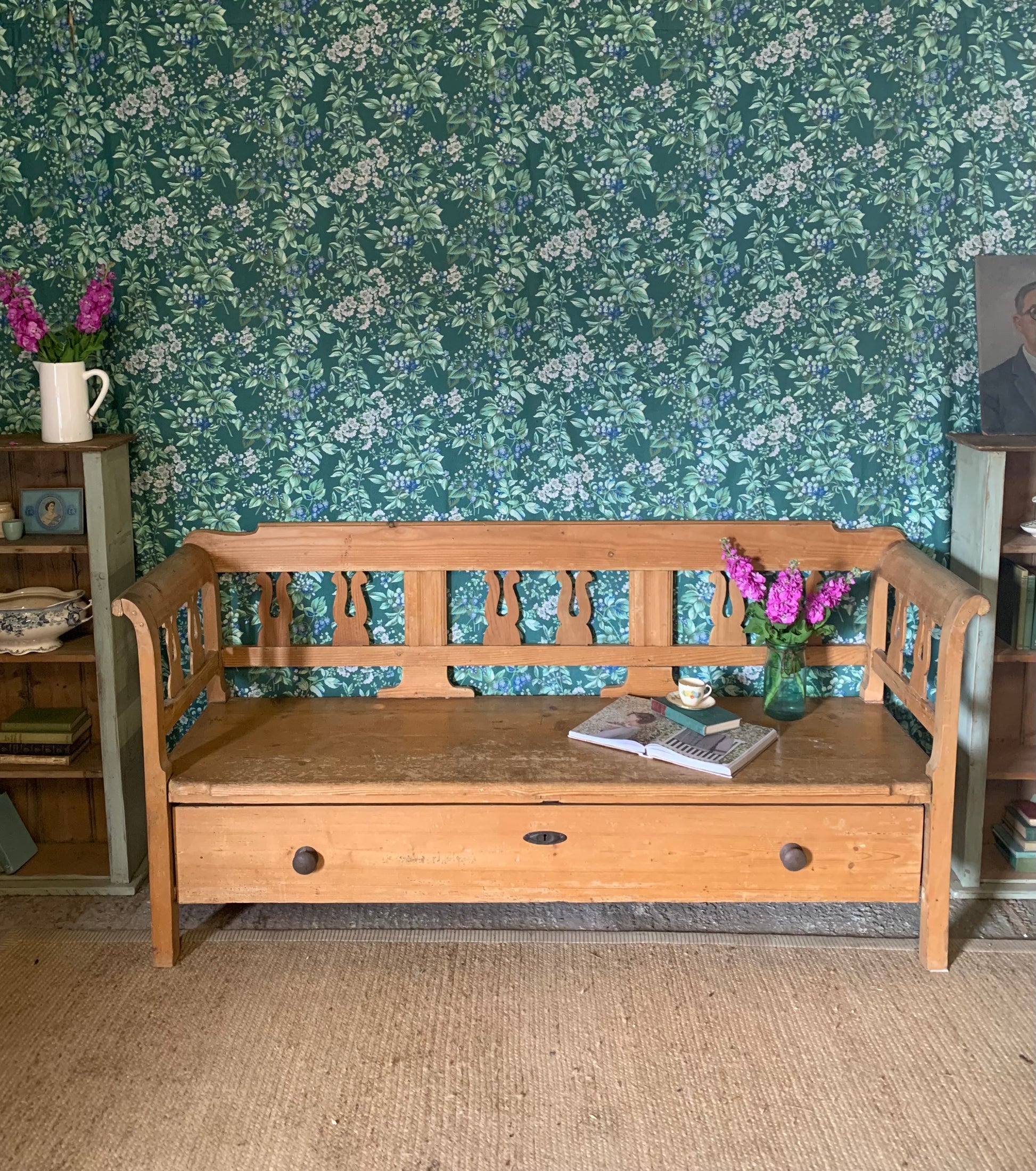 Antique Pine Pew/Bench - Dovetail Vintage Co