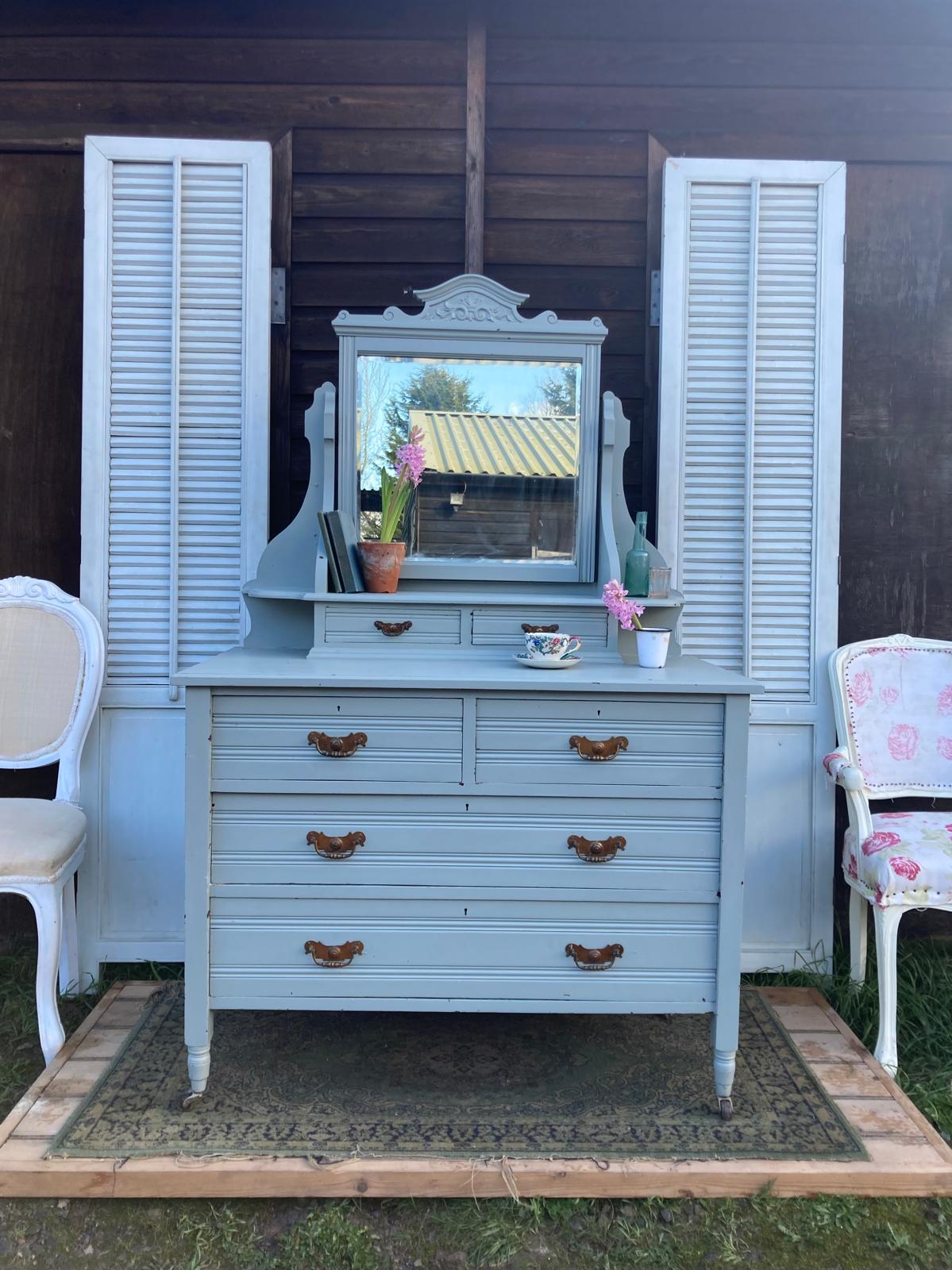 Vintage Chest of Drawers with Mirror - Dovetail Vintage Co