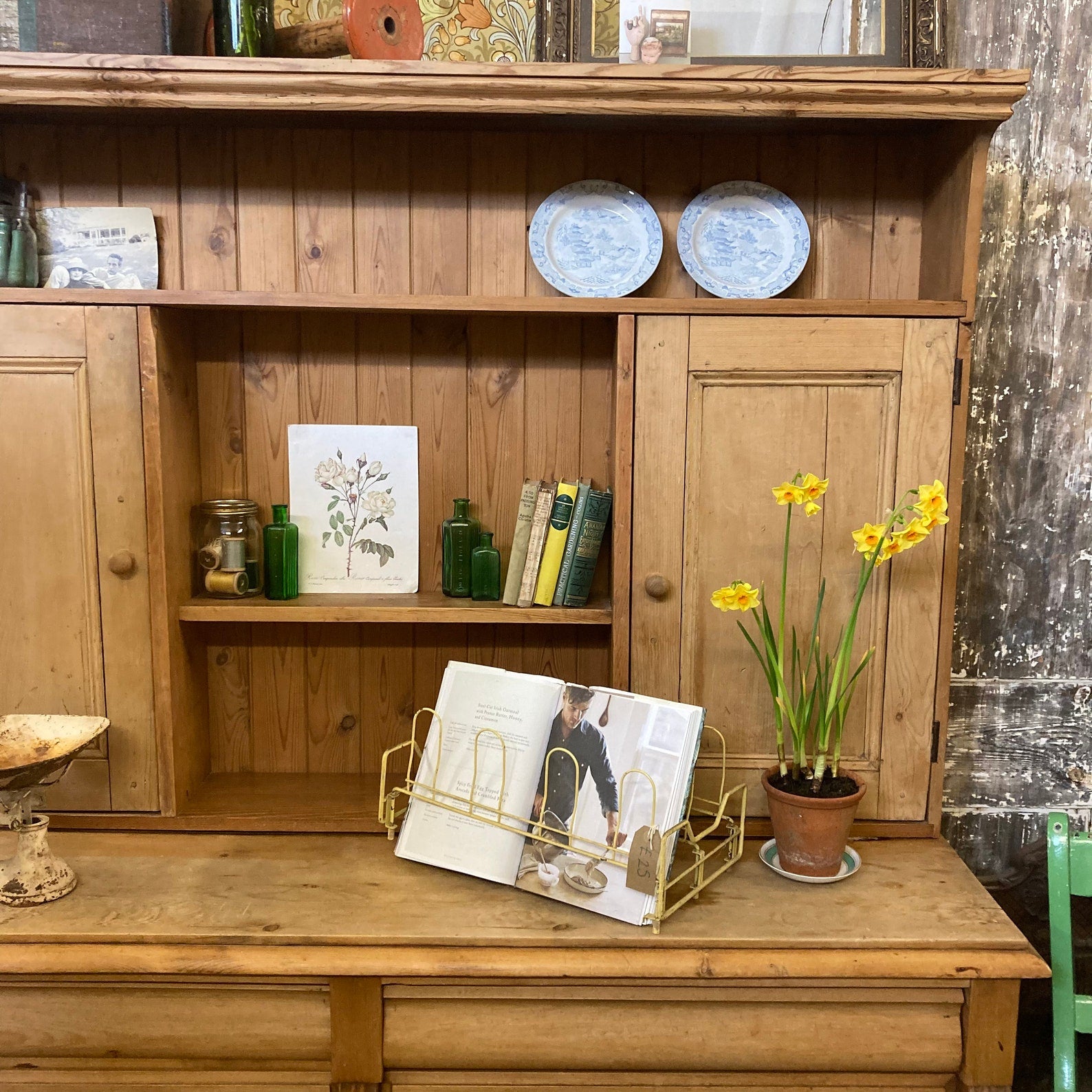 Large Vintage Antique Pine Dresser - Dovetail Vintage Co