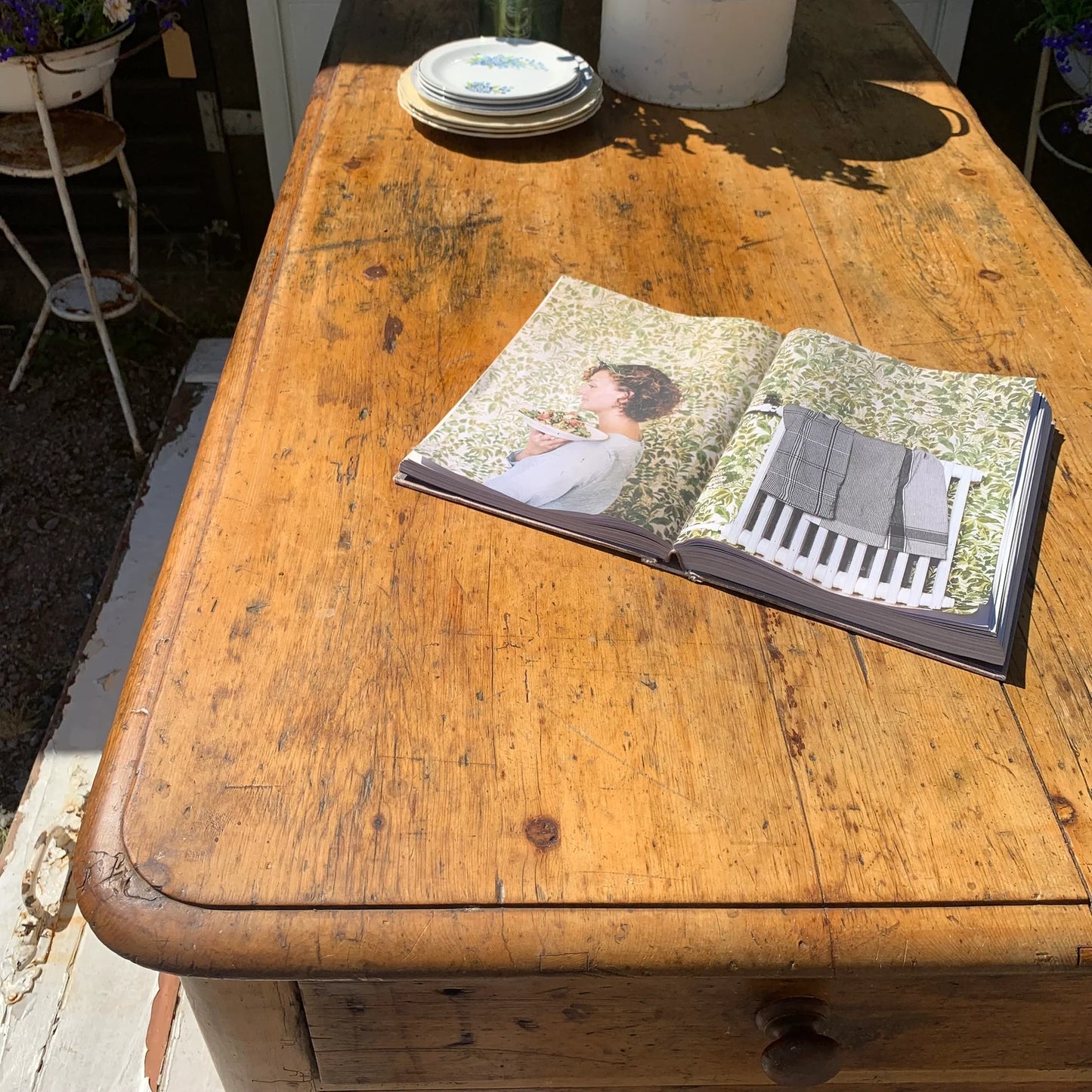 Vintage Antique Pine Kitchen Island - Dovetail Vintage Co