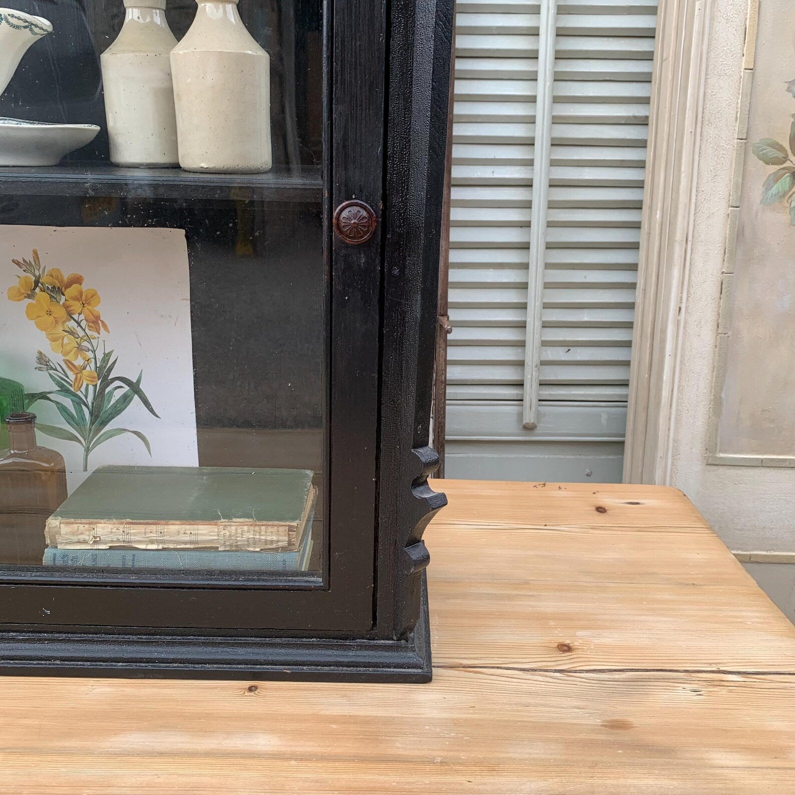 Painted Vintage Glazed Cupboard - Dovetail Vintage Co