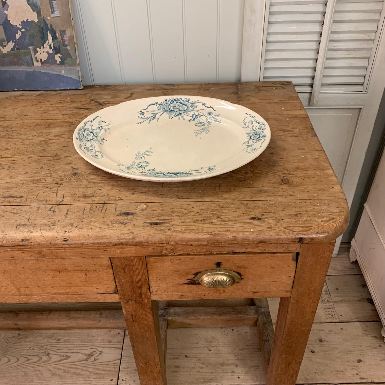 Vintage French Serving Table/ Console - Dovetail Vintage Co