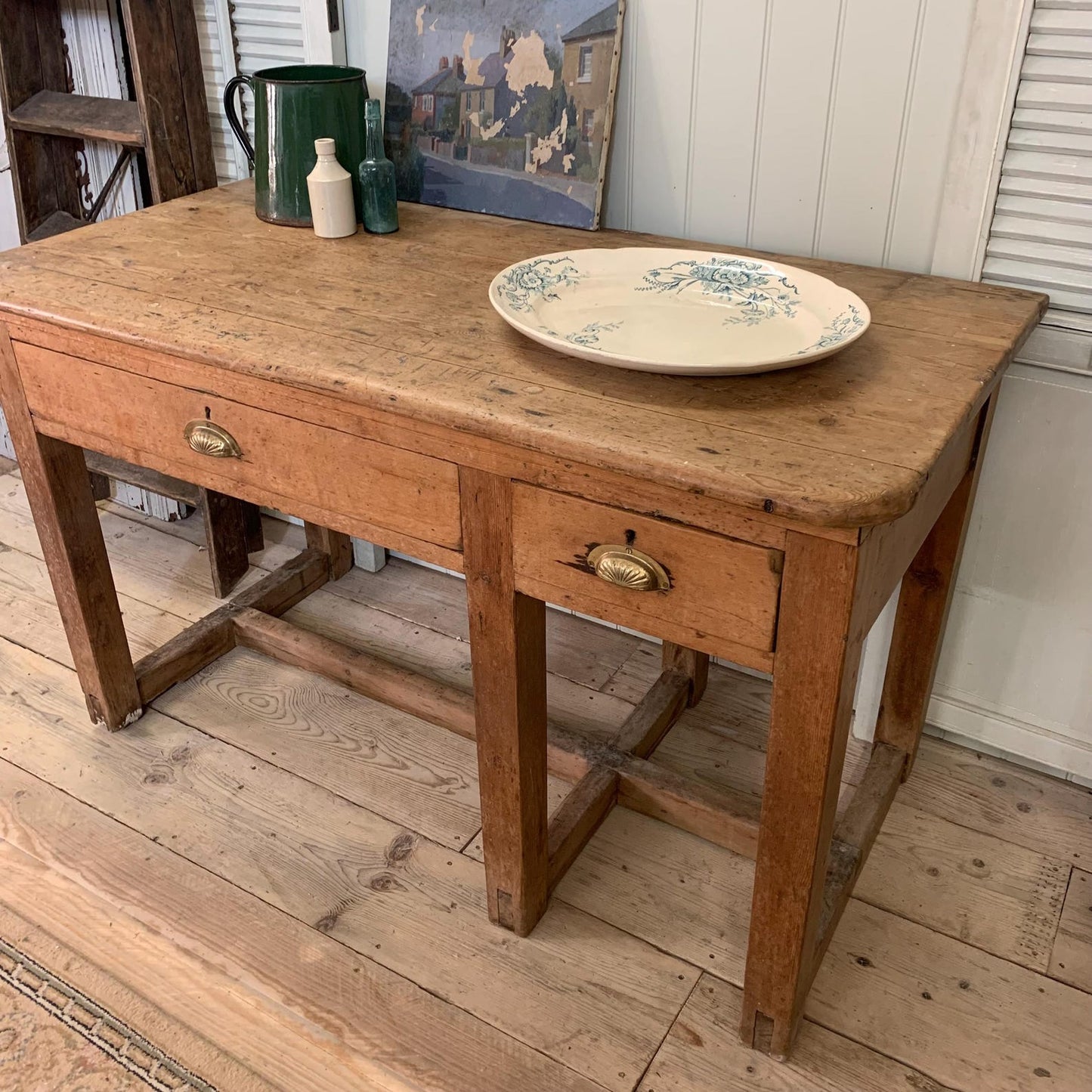 Vintage French Serving Table/ Console - Dovetail Vintage Co