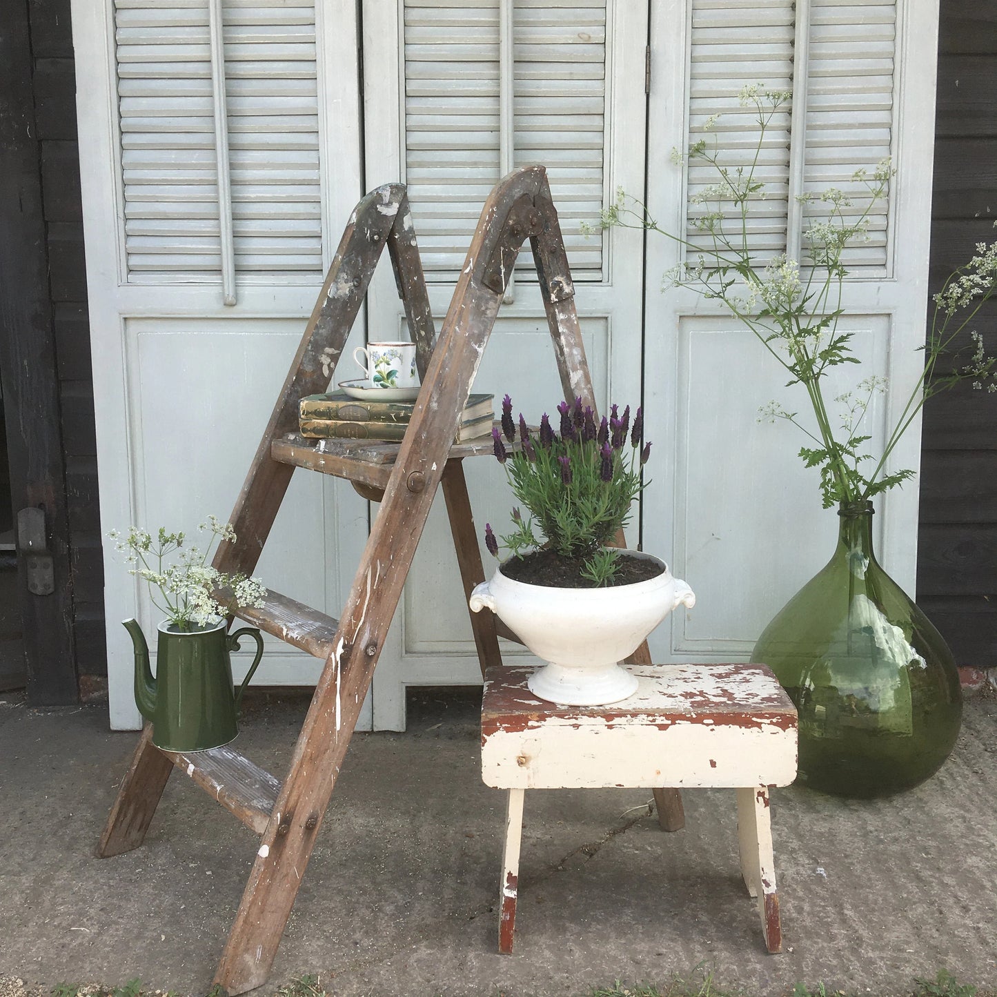 Small Vintage Ladder - Dovetail Vintage Co