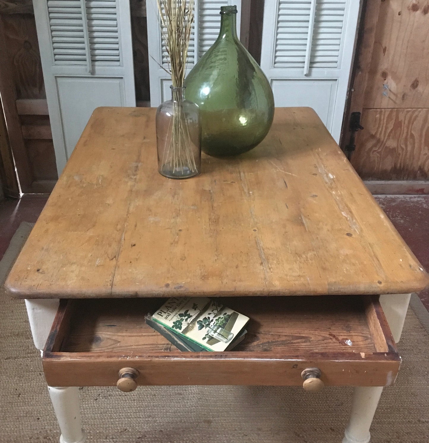 Vintage Antique Pine Dining Table - Dovetail Vintage Co