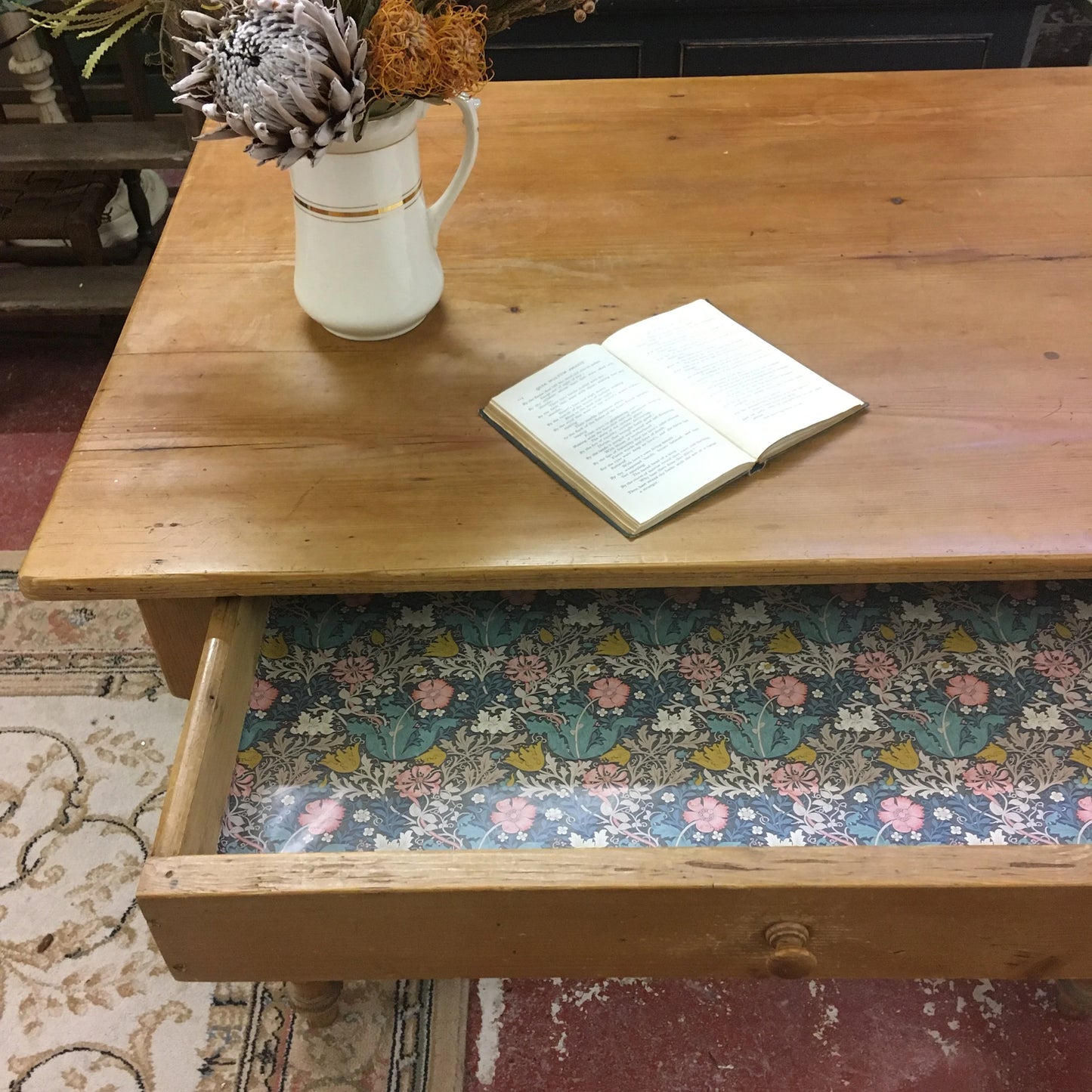 Antique Pine Table - Dovetail Vintage Co