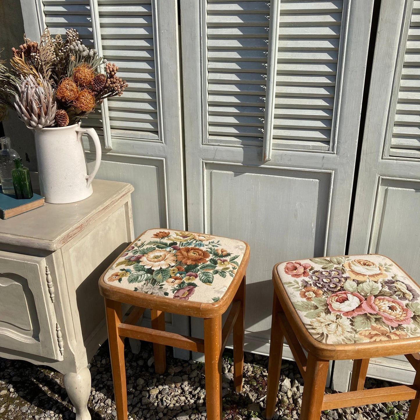 Pair of Vintage Stools - Dovetail Vintage Co