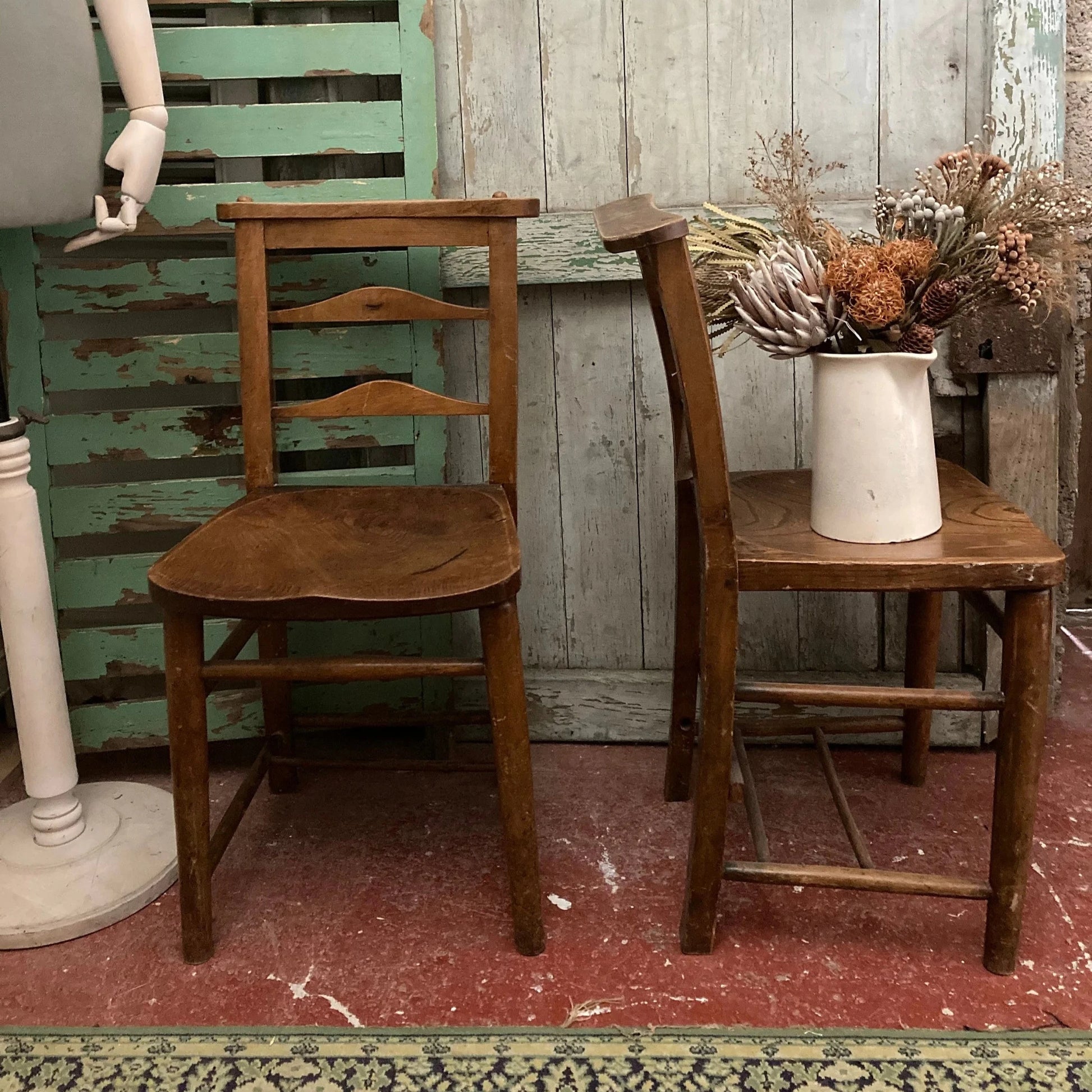 Pair of Vintage Chapel Chairs - Dovetail Vintage Co