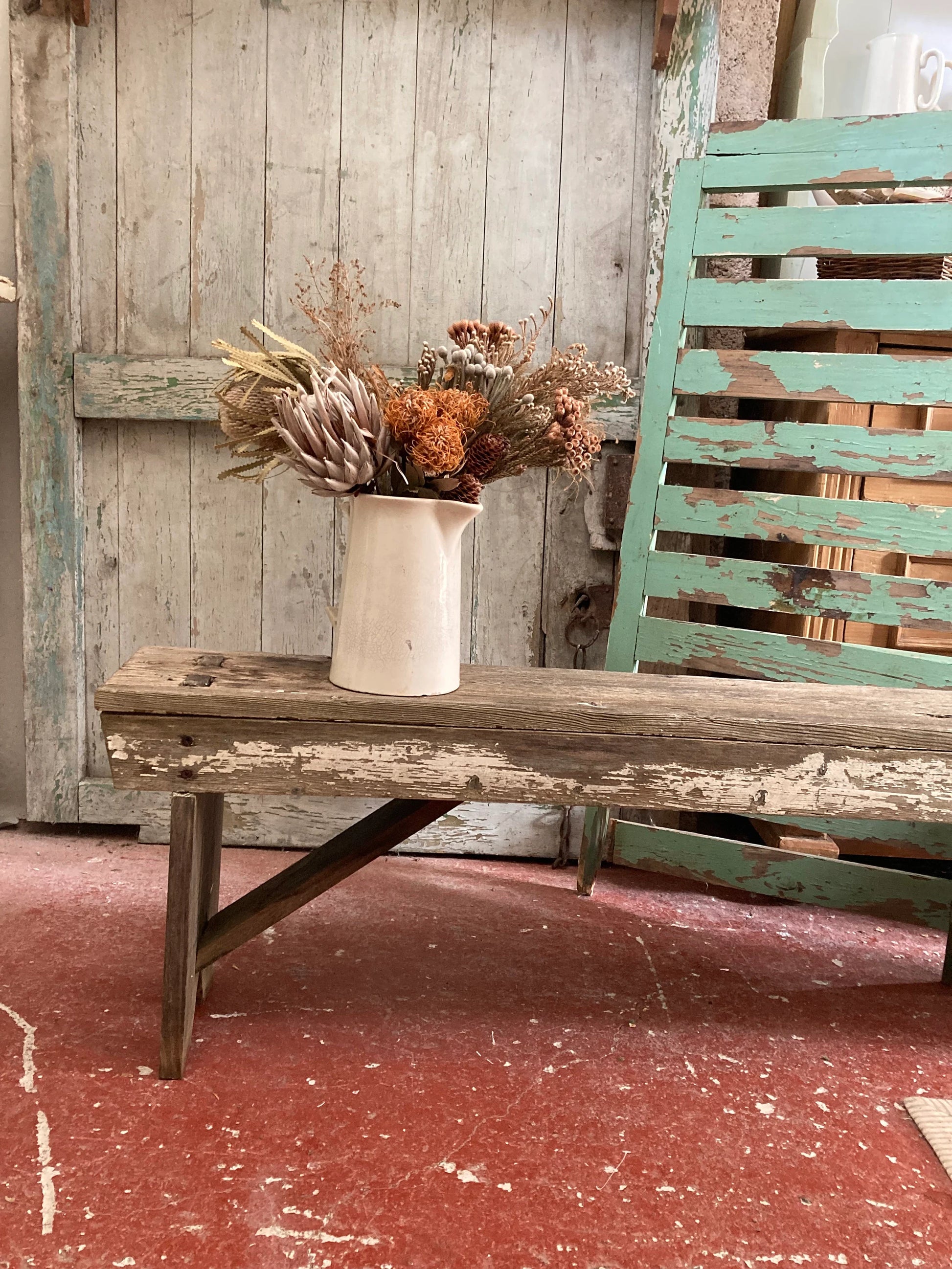 Vintage Rustic Bench - Dovetail Vintage Co