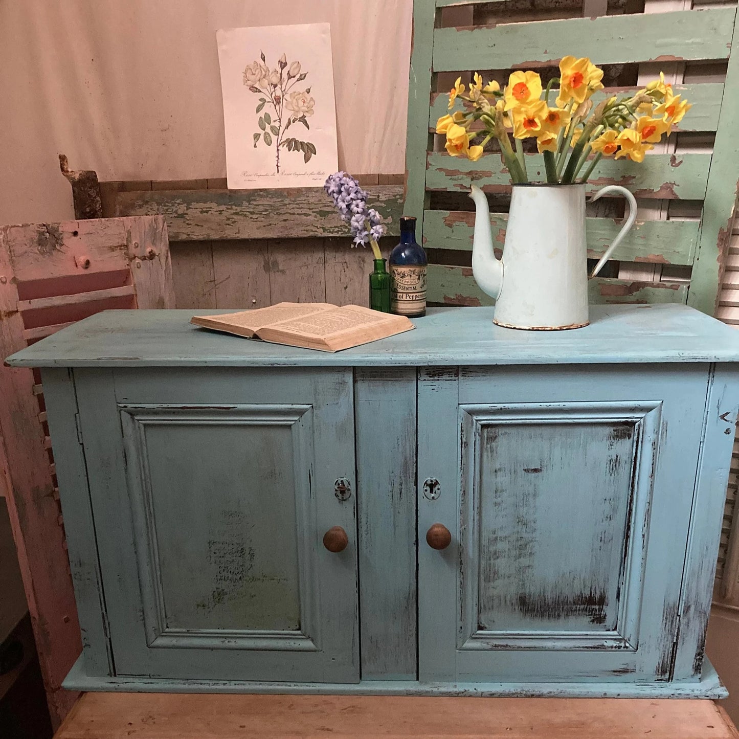 Vintage Painted Cupboard - Dovetail Vintage Co