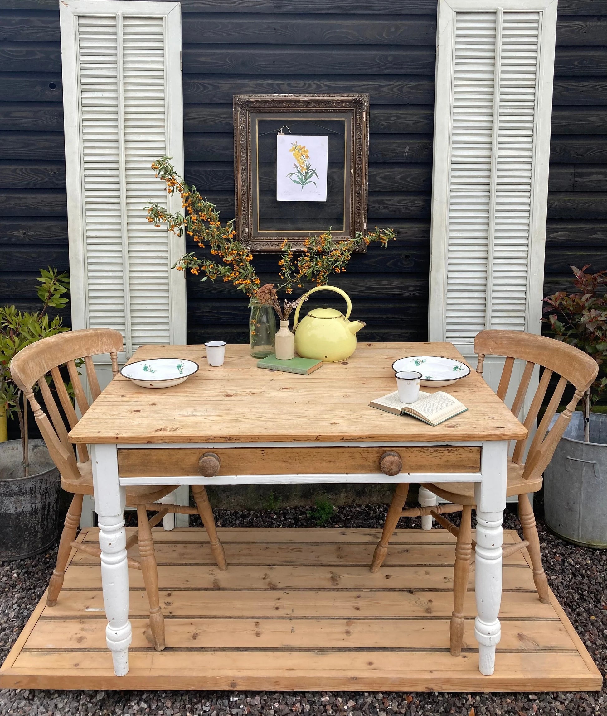 Vintage Antique Pine Scrub Table - Dovetail Vintage Co