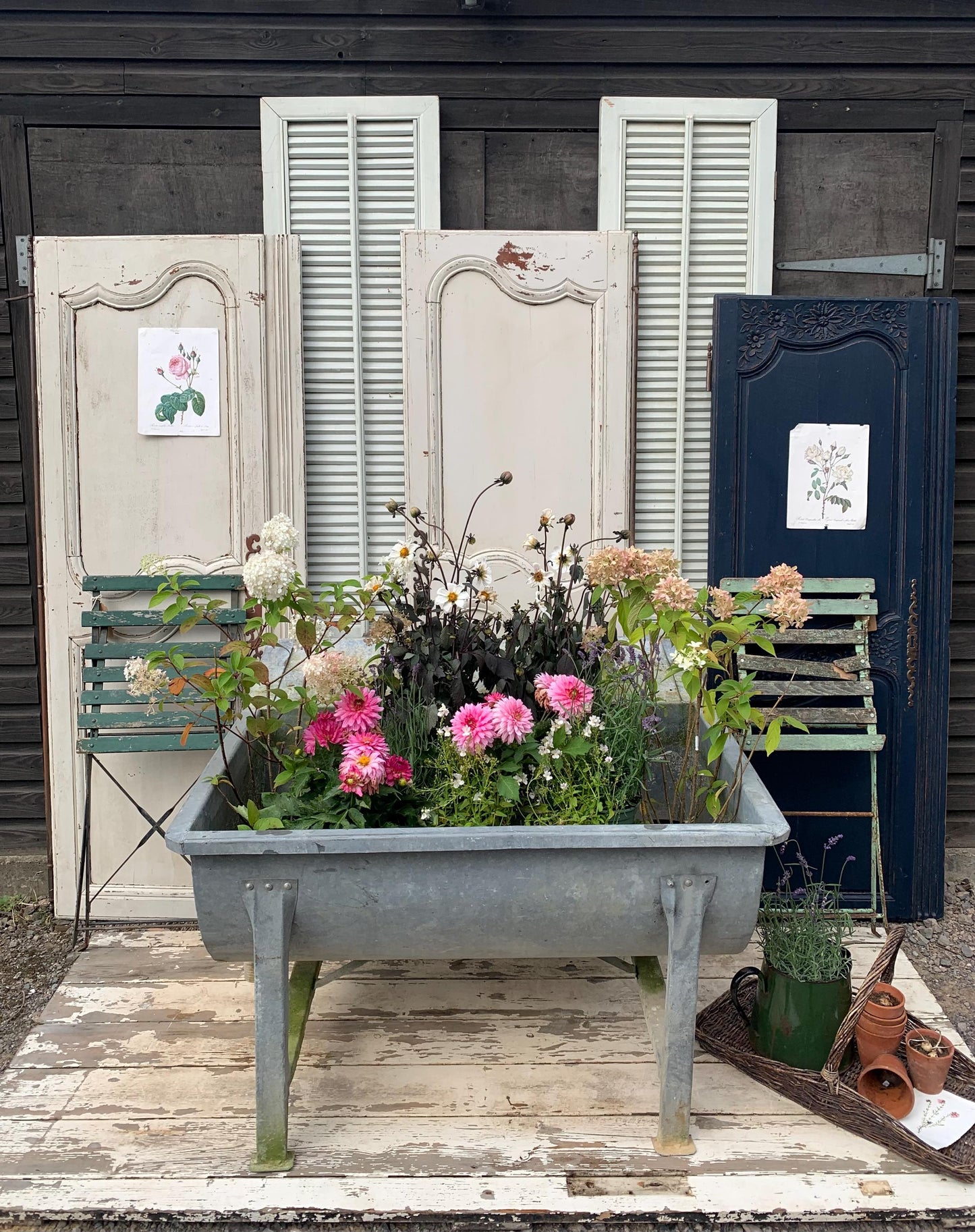 Vintage Galvanized Trough/Planter - Dovetail Vintage Co